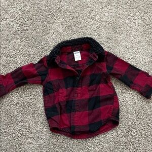 Plaid Red and Black Baby Jacket